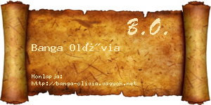 Banga Olívia névjegykártya